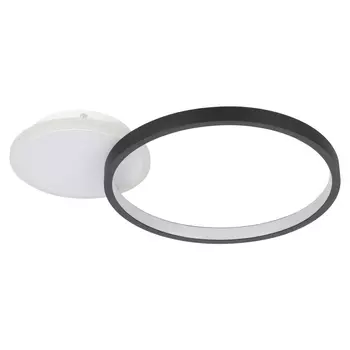 Plafoniera Eglo GAFARES, LED integrat inclus, IP20, baza din aluminiu-otel negru-alb, abajur plastic alb | Eglo-900421