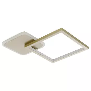 Plafoniera Eglo GAFARES, LED integrat inclus, IP20, baza din aluminiu-otel alb-auriu, abajur plastic alb | Eglo-900424