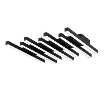 Plafoniera Eglo PADULARI, LED integrat inclus, IP20, baza din aluminiu-otel negru, abajur plastic alb | Eglo-900597