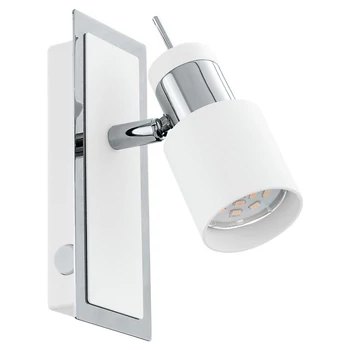 Spot Eglo DAVIDA, dulie GU10-LED, contine becul, IP20, baza din otel crom-alb | Eglo-92084