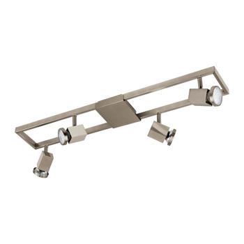 Spot Eglo ZERACO, dulie GU10-LED, contine becul, IP20, baza din otel-plastic nichel satinat | Eglo-93678