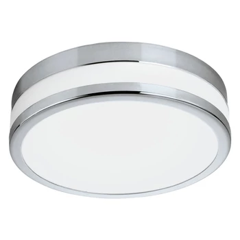 Plafoniera baie Eglo LED PALERMO, LED integrat inclus, IP44, baza din otel crom, abajur sticla satinat vopsit alb | Eglo-94998