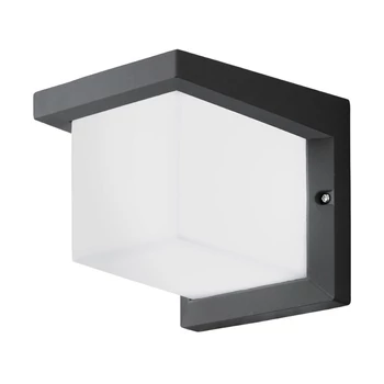 Aplica exterior Eglo DESELLA 1, LED integrat inclus, IP55, baza din aluminiu antracit, abajur plastic alb | Eglo-95097