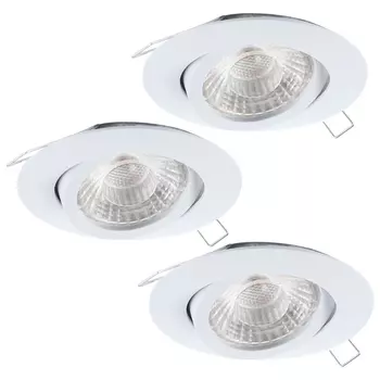 Spot incastrabil Eglo TEDO 1, dulie GU10-LED, contine becul, IP20, baza din aluminiu alb | Eglo-95357