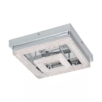 Plafoniera Eglo FRADELO, LED integrat inclus, IP20, baza din otel crom, abajur plastic-cristal crom-transparent | Eglo-95659