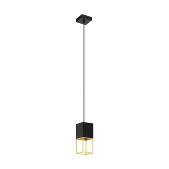 Pendul Eglo MONTEBALDO, dulie GU10-LED, contine becul, IP20, baza din otel negru-auriu | Eglo-97733