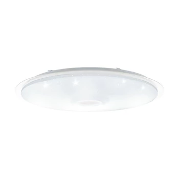 Plafoniera Eglo LANCIANO, LED integrat inclus, IP20, baza din otel alb-transparent, abajur plastic cu efect cristal alb-argintiu | Eglo-97738