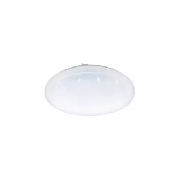 Plafoniera Eglo FRANIA-S, LED integrat inclus, IP20, baza din otel alb, abajur plastic cu efect cristal alb | Eglo-97878