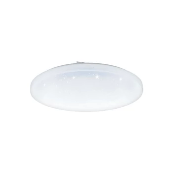 Plafoniera Eglo FRANIA-S, LED integrat inclus, IP20, baza din otel alb, abajur plastic cu efect cristal alb | Eglo-97879