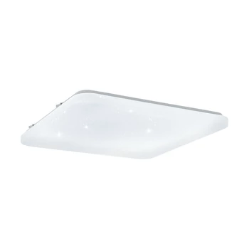 Plafoniera Eglo FRANIA-S, LED integrat inclus, IP20, baza din otel alb, abajur plastic cu efect cristal alb | Eglo-97883