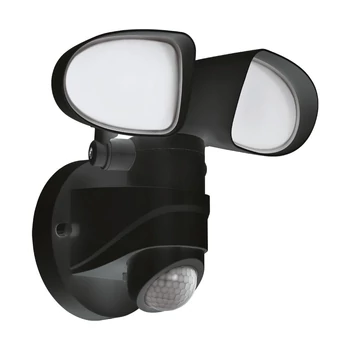 Aplica exterior cu senzor de miscare Eglo PAGINO, LED integrat inclus, IP44, baza din plastic negru | Eglo-98176