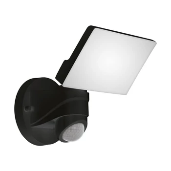 Aplica exterior cu senzor de miscare Eglo PAGINO, LED integrat inclus, IP44, baza din plastic negru | Eglo-98178