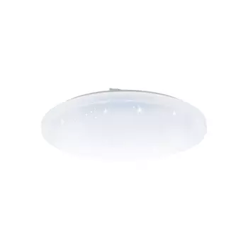 Plafoniera Eglo FRANIA-A, LED integrat inclus, IP20, baza din otel alb, abajur plastic cu efect cristal alb | Eglo-98236