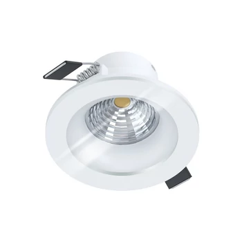 Spot incastrabil Eglo SALABATE, LED integrat inclus, IP20-44, baza din aluminiu alb, abajur sticla transparent | Eglo-98238