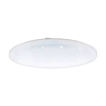 Plafoniera Eglo FRANIA-S, LED integrat inclus, IP20, baza din otel alb, abajur plastic cu efect cristal alb | Eglo-98448