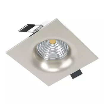 Spot incastrabil Eglo SALICETO, LED integrat inclus, IP20, baza din aluminiu nichel satinat, abajur sticla transparent | Eglo-98472