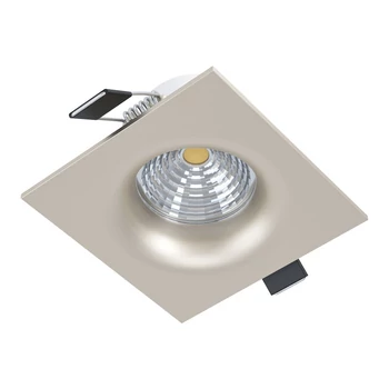 Spot incastrabil Eglo SALICETO, LED integrat inclus, IP20, baza din aluminiu nichel satinat, abajur sticla transparent | Eglo-98474