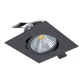 Spot incastrabil Eglo SALICETO, LED integrat inclus, IP20, baza din aluminiu negru | Eglo-98611