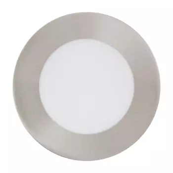 Spot incastrabil Eglo FUEVA 1, LED integrat inclus, IP20, baza din metal nichel satinat, abajur plastic alb | Eglo-98632