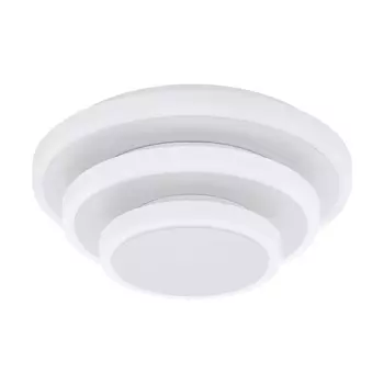 Plafoniera Eglo ELGVERO, LED integrat inclus, IP20, baza din otel alb, abajur plastic alb | Eglo-98676