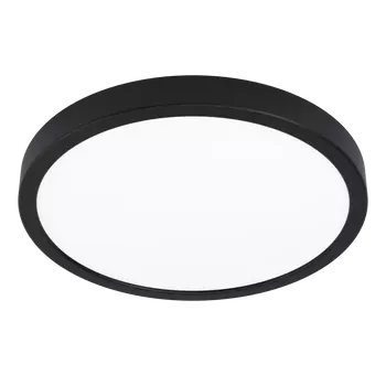 Plafoniera Eglo FUEVA-Z, LED integrat inclus, IP44, baza din aluminiu negru, abajur plastic alb | Eglo-98847