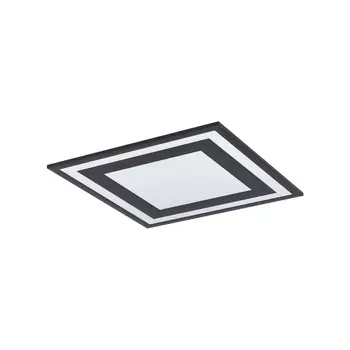 Plafoniera Eglo SAVATARILA, LED integrat inclus, IP20, baza din aluminiu negru, abajur plastic alb | Eglo-99038