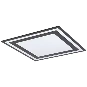 Plafoniera Eglo SAVATARILA, LED integrat inclus, IP20, baza din aluminiu negru, abajur plastic alb | Eglo-99039