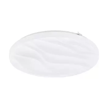 Plafoniera Eglo BENARIBA, LED integrat inclus, IP20, baza din otel alb, abajur plastic alb | Eglo-99343
