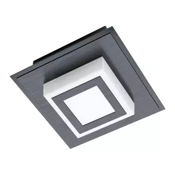 Plafoniera Eglo MASIANO 1, LED integrat inclus, IP20, baza din aluminiu-otel negru, abajur plastic satinat | Eglo-99361
