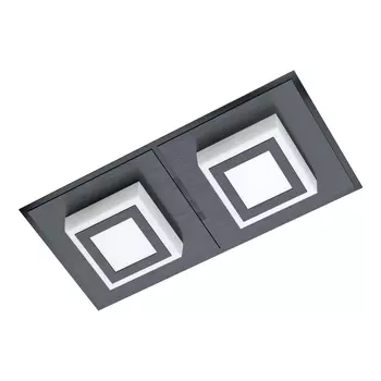Plafoniera Eglo MASIANO 1, LED integrat inclus, IP20, baza din aluminiu-otel negru, abajur plastic satinat | Eglo-99362