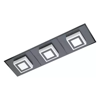Plafoniera Eglo MASIANO 1, LED integrat inclus, IP20, baza din aluminiu-otel negru, abajur plastic satinat | Eglo-99363