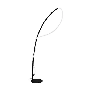 Lampadar Eglo EGIDONELLA, LED integrat inclus, baza din otel negru, abajur plastic alb | Eglo-99384