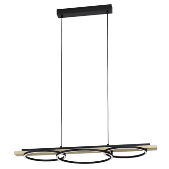 Pendul Eglo BOYAL, LED integrat inclus, IP20, baza din otel negru-maro, abajur plastic alb | Eglo-99625