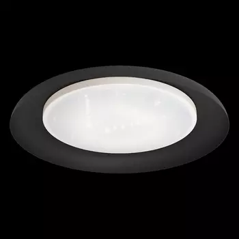 Plafoniera Eglo PENJAMO, LED integrat inclus, IP20, baza din otel negru, abajur plastic cu efect cristal alb | Eglo-99703