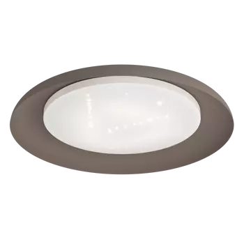 Plafoniera Eglo PENJAMO, LED integrat inclus, IP20, baza din otel mokka, abajur plastic cu efect cristal alb | Eglo-99704