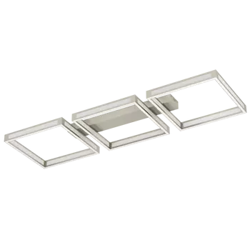 Plafoniera Eglo ALTAFLOR, LED integrat inclus, IP20, baza din otel nichel satinat, abajur plastic alb | Eglo-99786