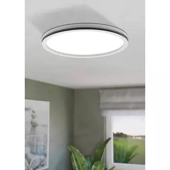 Plafoniera Eglo LAZARAS, LED integrat inclus, IP20, baza din aluminiu-otel alb, abajur plastic alb | Eglo-99841