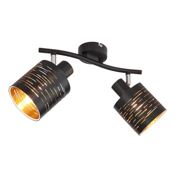 Spot Globo TUNNO metal negru plastic negru E14-LED 2x 15W (nu contine) IP20 - 15342-2