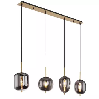 Pendul Globo BLACKY I metal sticla E14 4x 40W (nu contine) IP20 - 15345-4MM