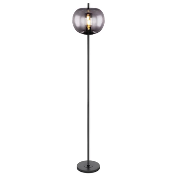 Lampadar Globo BLACKY metal negru sticla E27 1x 60W (nu contine) IP20 - 15345S