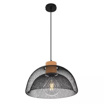 Pendul Globo VITIANO metal negru metal negru E27 1x 60W (nu contine) IP20 - 15393