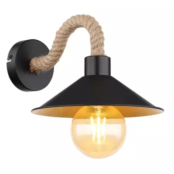 Aplica Globo DIANA metal negru canepa E27 1x 60W (nu contine) IP20 - 15690W