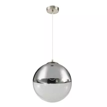 Pendul Globo VARUS metal nichel mat sticla transparent E27 1x 40W (nu contine) IP20 - 15851