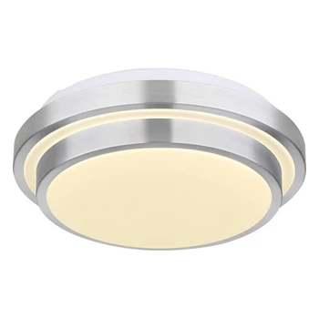 Plafoniera baie Globo GREGORY aluminiu periat acril opal LED 1x 18W 4000K (inclus) IP44 - 41762S