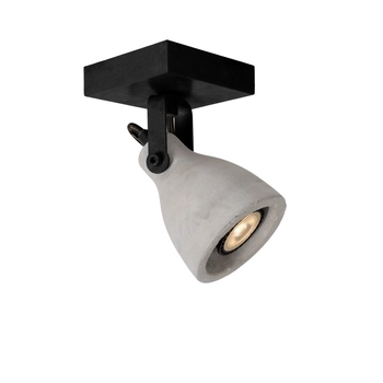 Plafoniera tip spot Lucide CONCRI-LED stil industrial metal negru forma unghiular GU10-LED IP20 - 05910/05/30
