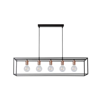 Pendul Lucide ARTHUR stil modern metal negru cuper forma dreptunghi E27 IP20 - 08424/05/30