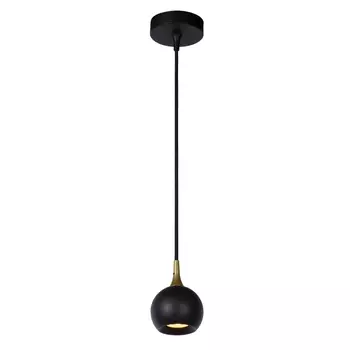 Pendul Lucide FAVORI stil modern metal negru auriu mat-alama forma glob GU10 IP20 - 09434/01/30