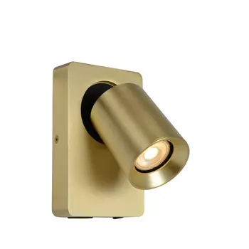 Aplica spot Lucide NIGEL stil modern aluminiu auriu mat-alama forma cilindric GU10-LED IP20 - 09929/06/02