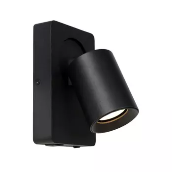 Aplica spot Lucide NIGEL stil modern aluminiu negru forma cilindric GU10-LED IP20 - 09929/06/30