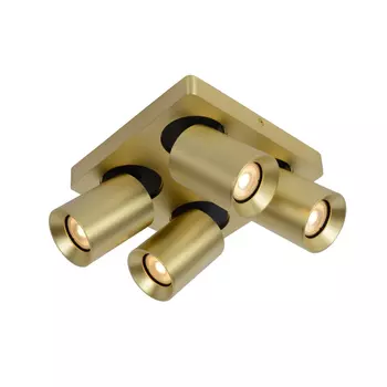 Plafoniera tip spot Lucide NIGEL stil modern aluminiu auriu mat-alama forma cilindric GU10-LED IP20 - 09929/20/02